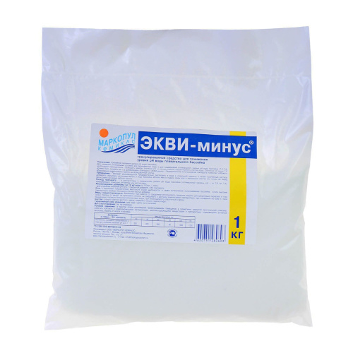 Экви-Минус, 1кг пакет, гранулы для понижения уровня рН воды, М82, Маркопул Кэмиклс