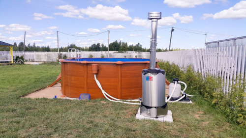 Дровяной водонагреватель для бассейна Termopool Volcano Pro 50 (55 кВт, спираль 37 метров, 24 витка)