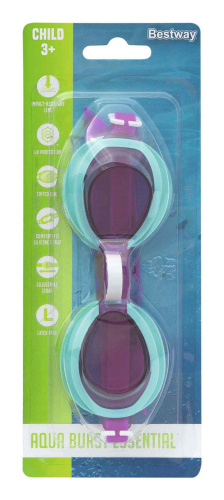 Очки для плавания "Aqua Burst Essential PDQ" от 3 лет (Bestway 30216 BW)