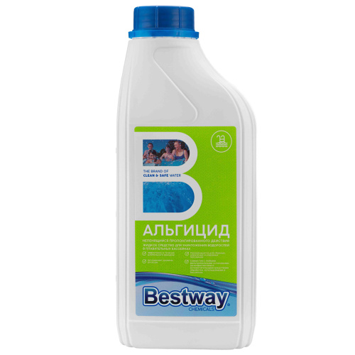 Альгицид непенящийся, 1л бутылка, жидкость для борьбы с водорослями, Bestway Chemicals (AP1LBW)