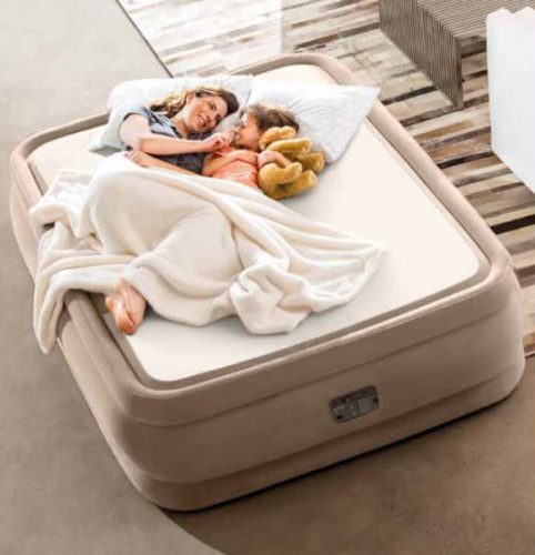 Надувная кровать Dura-Beam ThermaLux 152х203х51 см, встроенный насос 220V (Intex 64478)