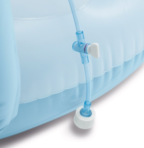 Игровой центр "Замок единорога" с разбрызгивателем и горкой, 196х178х127 см, 234 л, от 2 лет (Intex 56148)