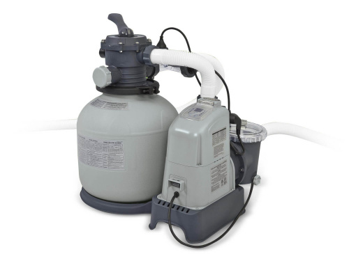 Каркасный бассейн Intex Ultra Frame 732x366x132 см + комб. ф/насос, лестница, тент, подстилка, наб. д/чистки, волейб. сетка (26368)