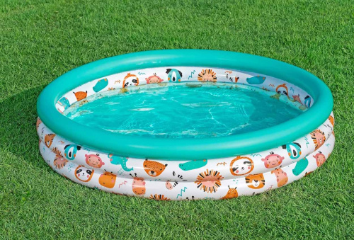 Детский надувной бассейн 122х25 см "Сафари", 140 л, от 2 лет (Bestway 51226 BW)