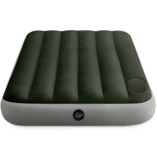 Надувной матрас Downy Airbed Fiber-Tech 99х191х25 см, со встроенным ножным насосом (Intex 64761)