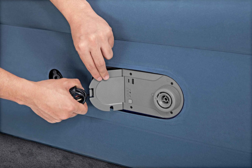 Надувная кровать AlwayzAire 152х203х46 см, встроенный насос 220V с автоподкачкой (Bestway 67624 BW)