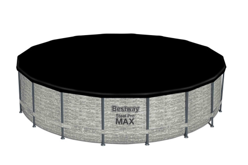 Каркасный бассейн Bestway Steel Pro MAX 549х122 см + фильтр-насос 5678 л/ч, лестница, тент (5618Y BW)