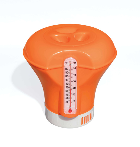 Поплавок-дозатор с термометром 18,5 см для химии в таблетках (Bestway 58209 BW)