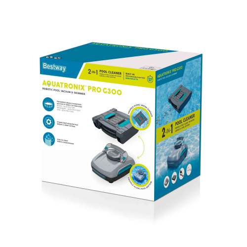 Робот-пылесос 2 в 1 для дна и поверхности воды бассейна Bestway AquaTronix Pro G300 (58942 BW)