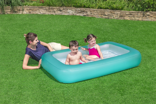 Детский надувной бассейн 165х104х25 см с надувным дном, 102 л, от 2 лет (Bestway 51115 BW)