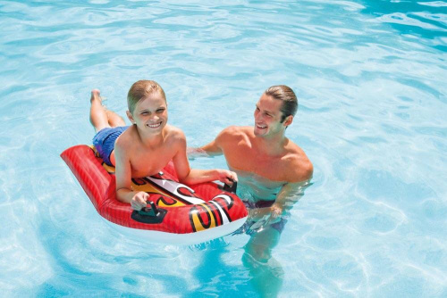 Надувной плот 112х62 см с ручками, 2 цвета, от 6 лет (Intex 58165)