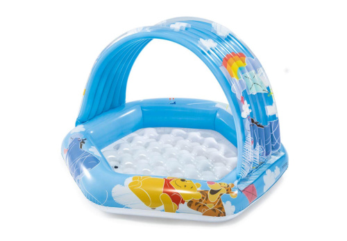 Детский надувной бассейн 109х102х71 см "Винни Пух", 41 л, от 1 до 3 лет, надувное дно (Intex 58415)