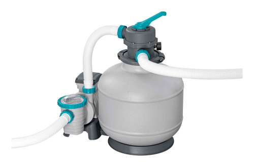 Каркасный бассейн Bestway APX 365, 671х132 см + песочный фильтр-насос 8327 л/ч, тент, лестница, наполнитель Polysphere (561JZ BW)