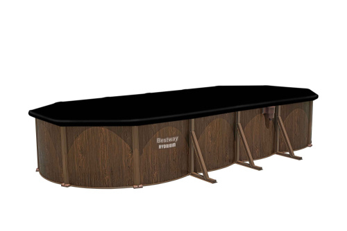 Стальной бассейн Bestway Hydrium Pool Set 732х366х132 см + песочный ф/насос 5678 л/ч, лестница, тент, подстилка (561CW BW)