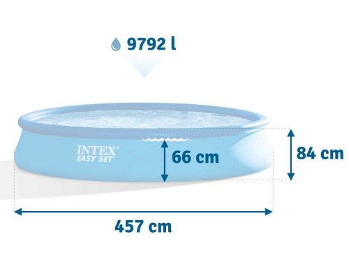 Бассейн надувной Intex Easy Set 457х84 см + фильтр-насос 2006 л/ч (28158)