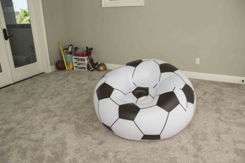 Кресло надувное "Футбольный мяч" Beanless Soccer Ball Chair 114х112х66 см (Bestway 75010 BW)