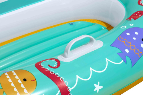 Надувная детская лодочка "Крабики" 137х89 см, 3-6 лет (Bestway 34009 BW)