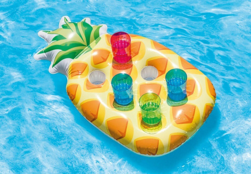 Надувной плавающий держатель для напитков "Ананас" (Intex 57505)