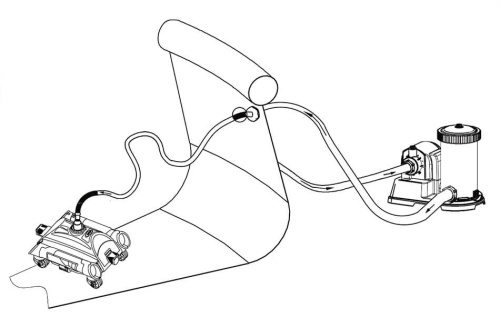 Автоматический пылесос для бассейна, для насосов от 6056 до 13248 л/ч (Intex 28001)