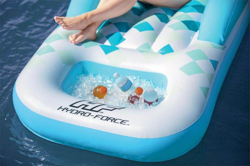 Шезлонг надувной для плавания с термосумкой 231х107 см (Bestway 43130 BW) Шезлонг надувной для плавания с термосумкой 231х107 см (Bestway 43130 BW)