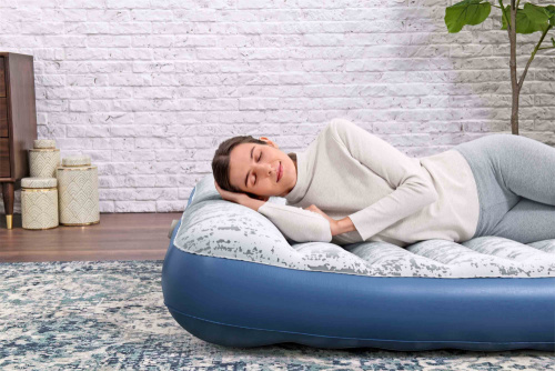 Надувной матрас Tritech 203x152x30 см, с подголовником, встроенный насос 220V (Bestway 67836 BW)