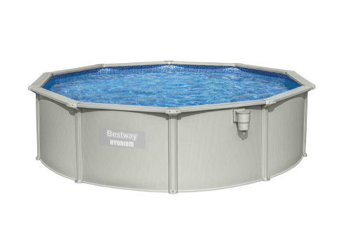 Стальной бассейн Bestway Hydrium Pool Set 460х120 см + песочный ф/насос 5678 л/ч, лестница, тент, подстилка (56384 BW)