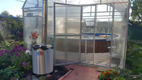 Дровяной водонагреватель для бассейна Termopool Volcano Pro 30 (35 кВт, спираль 25 метров, 16 витков)