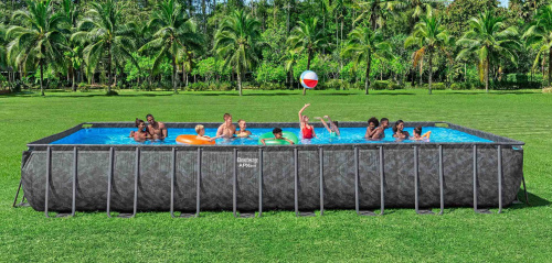 Каркасный бассейн Bestway APX 365, 956х488х132 см + песочный фильтр-насос 8327 л/ч, тент, лестница, наполнитель Polysphere (561KJ BW)