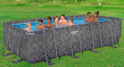 Каркасный бассейн Bestway APX 365, 549х274х132 см + песочный фильтр-насос 6056 л/ч, тент, лестница, наполнитель Polysphere (561KA BW)