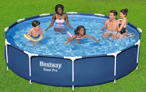 Каркасный бассейн Bestway Steel Pro 366х76 см + фильтр-насос 1249 л/ч (56681 BW)