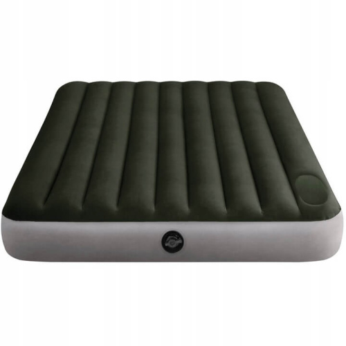 Надувной матрас Downy Airbed Fiber-Tech 152х203х25 см, со встроенным ножным насосом (Intex 64763)