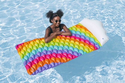 Надувной матрас-плот для плавания 216х80 см "Радужные сны" (Bestway 44107 BW)