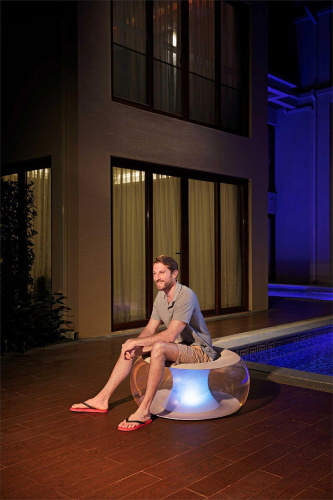Надувное кресло Poolsphere с LED-подсветкой, 82x82x41 см (Bestway 75085 BW)