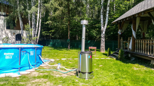 Дровяной водонагреватель для бассейна Termopool Volcano Pro 40 (45 кВт, спираль 31 метр, 20 витков)