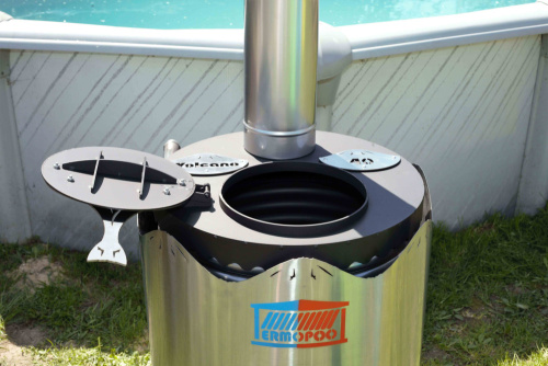 Дровяной водонагреватель для бассейна Termopool Volcano Pro 40 (45 кВт, спираль 31 метр, 20 витков)