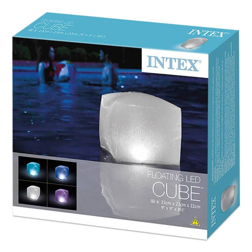 Плавающая подсветка Cube, на батарейках (Intex 28694)
