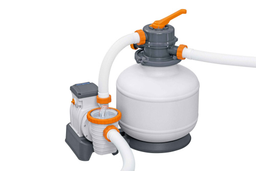 Стальной бассейн Bestway Hydrium Pool Set 732х366х132 см + песочный ф/насос 5678 л/ч, лестница, тент, подстилка (561CW BW)