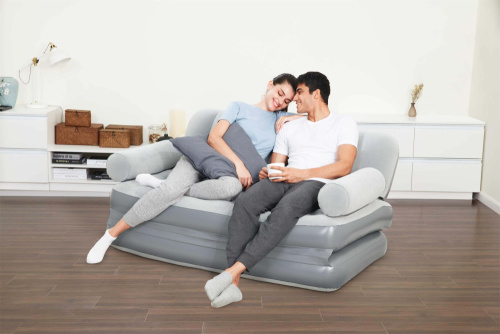 Надувной диван-кровать Multi-Max Air Couch с электрическим насосом, 188х152х64 см (Bestway 75073)
