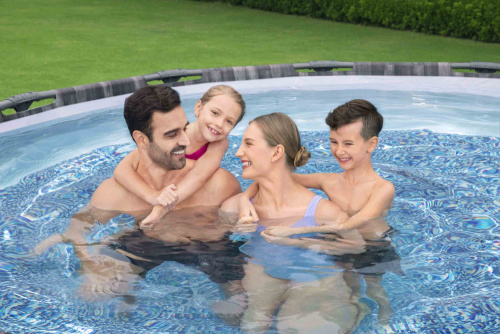 Каркасный бассейн Bestway 427х107 см + фильтр-насос 3028 л/ч, тент, лестница (5614Z BW)