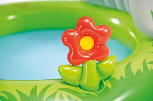 Детский надувной бассейн 122х122 см "Крепость" 68 л, от 1 до 3 лет (Intex 57122)