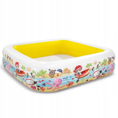 Детский надувной бассейн 157х157х122 см "Домик" 295 л, от 2 лет (Intex 57470)