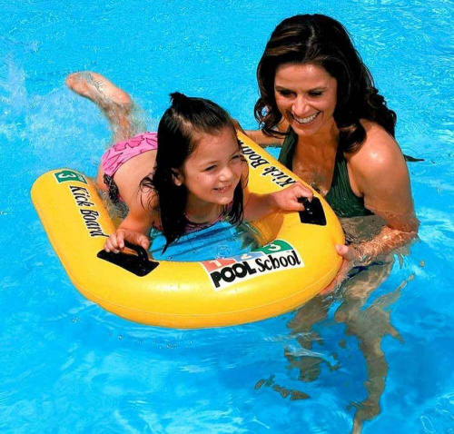Надувной плот 79х76 см с ручками "Школа плавания", от 3 лет (Intex 58167)