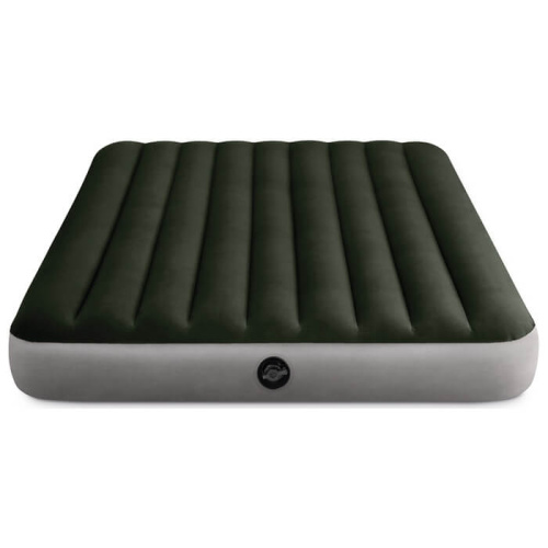 Надувной матрас Prestige Downy Airbed Fiber-Tech 152х203х25 см, с насосом на батарейках (Intex 64779)