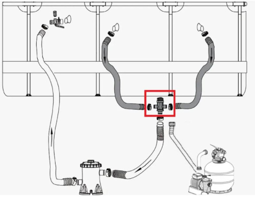Плунжерный клапан с разъемным шлангом 32-38 мм (Intex 11872)