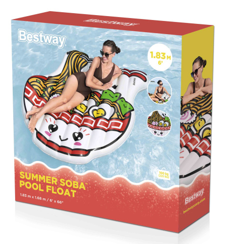 Надувной матрас для плавания 183х168 см "Летняя соба" (Bestway 43841 BW)