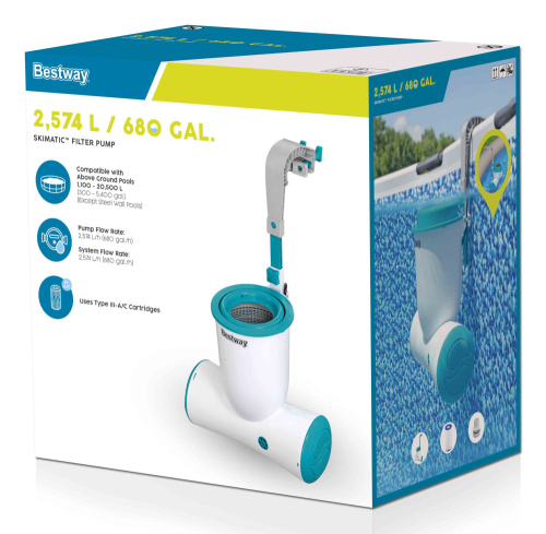 Подвесной фильтр-насос со скиммером 2574 л/ч (Bestway 58462 BW)