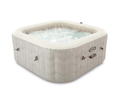 СПА-бассейн Intex PureSpa Chevron Deluxe 124/175х71 см с круговым пузырьковым массажем, хлоргенератор (28446)
