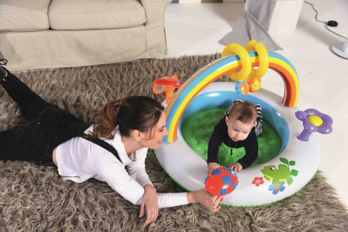 Игровой центр для малышей 91х56 см "Радуга", от 4 месяцев (Bestway 52239)