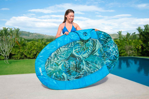 Надувной матрас-шезлонг для плавания с сеткой 171х94х16 см, до 130кг (43552 BW)