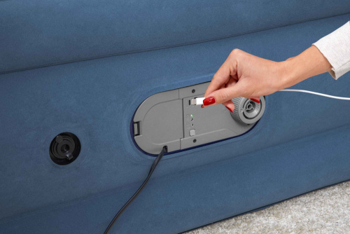 Надувная кровать AlwayzAire 152х203х46 см, встроенный насос 220V с автоподкачкой (Bestway 67624 BW)